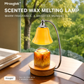 Caramel Glow – Amber Glass Candle Warmer Lamp & Minimalist Bedside Fragrance Light