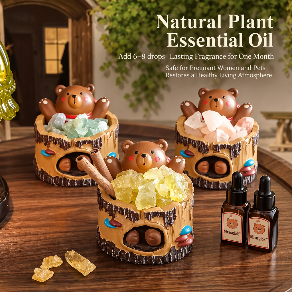The Little Hug – Cute Teddy Bear Aroma Stone Diffuser & Cozy Fragrance Gift