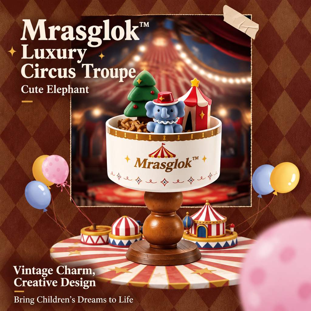 The Little Circus – Whimsical Hand-Painted Scented Candle & Decorative Art Candle